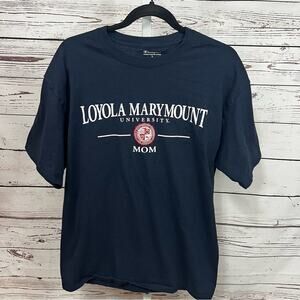 Champion Navy Blue Loyola Marymount University Mom T-Shirt Large